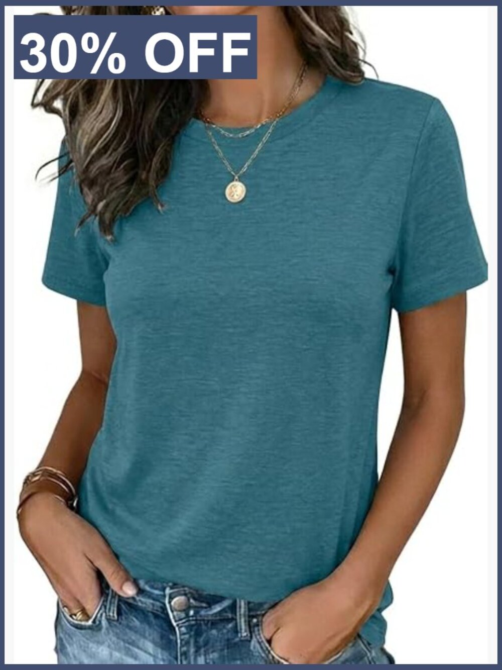 Short Sleeve Crew Neck Tee T-Shirt Women Summer Casual Basic Top Stretchy Soft